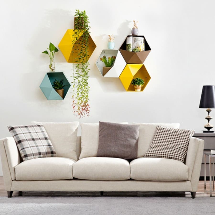 etagere hexagonale interieur