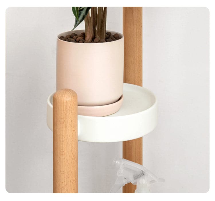 Porte Plante en Bois sur Pied <br> Havane