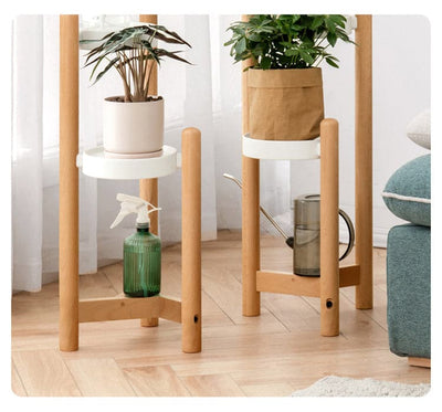 Porte Plante en Bois sur Pied <br> Havane