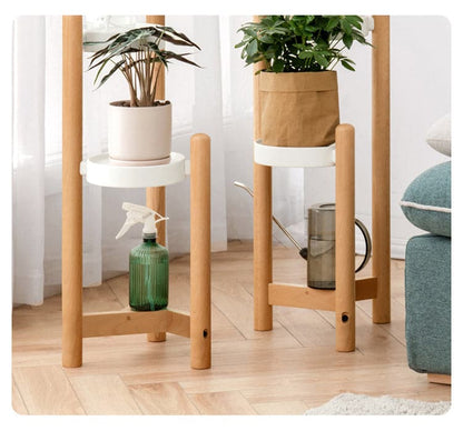 Porte Plante en Bois sur Pied <br> Havane