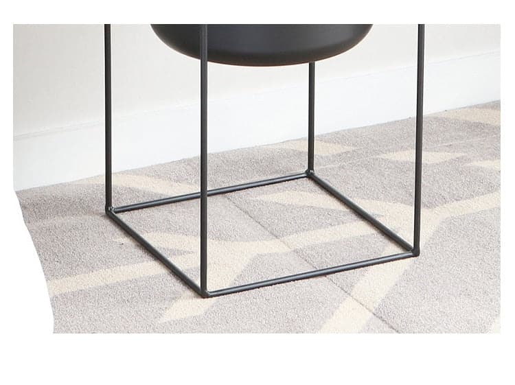 Cache Pot sur Pied Noir <br> Cuadrado