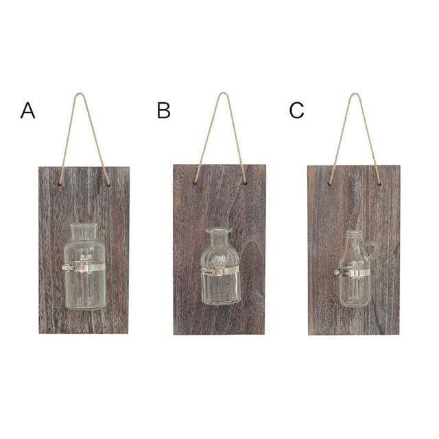 Pot de Fleurs Mural <br> Bois Vintage